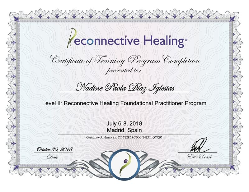 Certificado Reconnective Healing